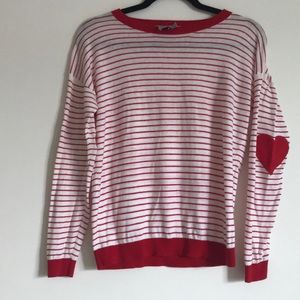 Striped sweater with ❤️ details